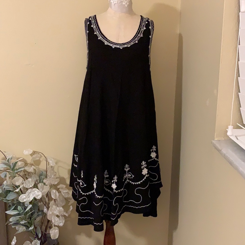 Simple black beach cover up